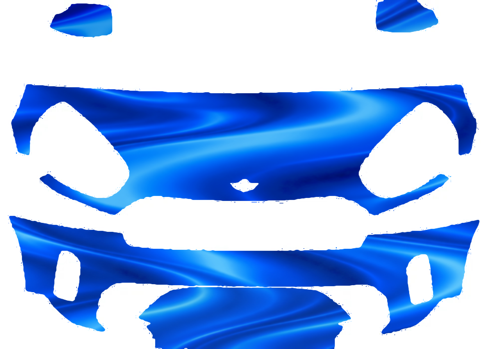 Pre-cut PPF pattern in royal blue