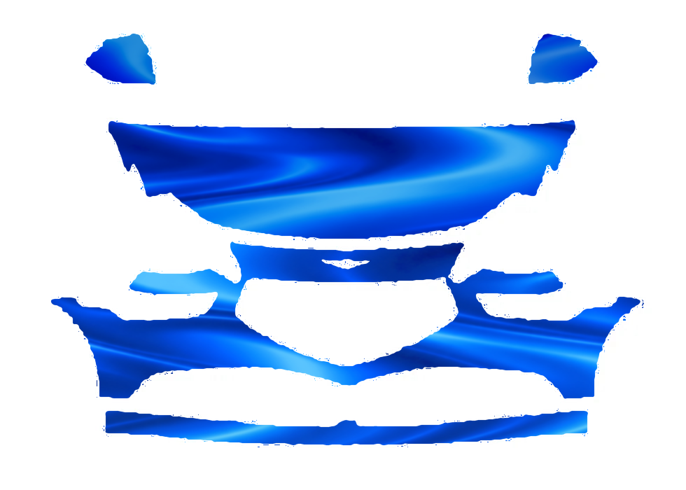 Pre-cut PPF pattern in royal blue