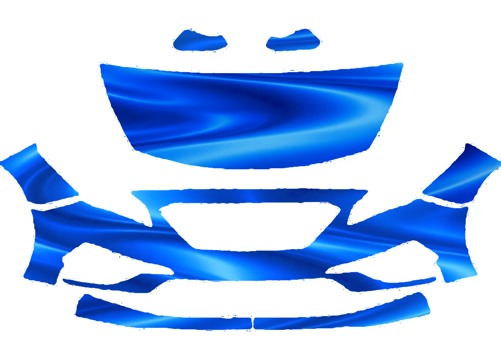 Pre-cut PPF pattern in royal blue