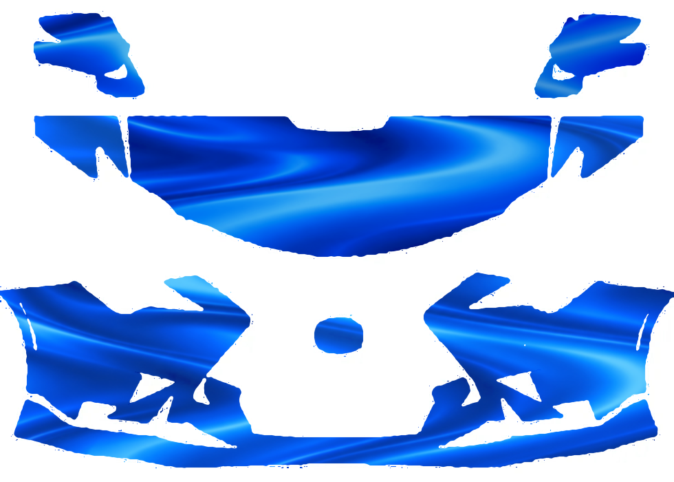 Pre-cut PPF pattern in royal blue