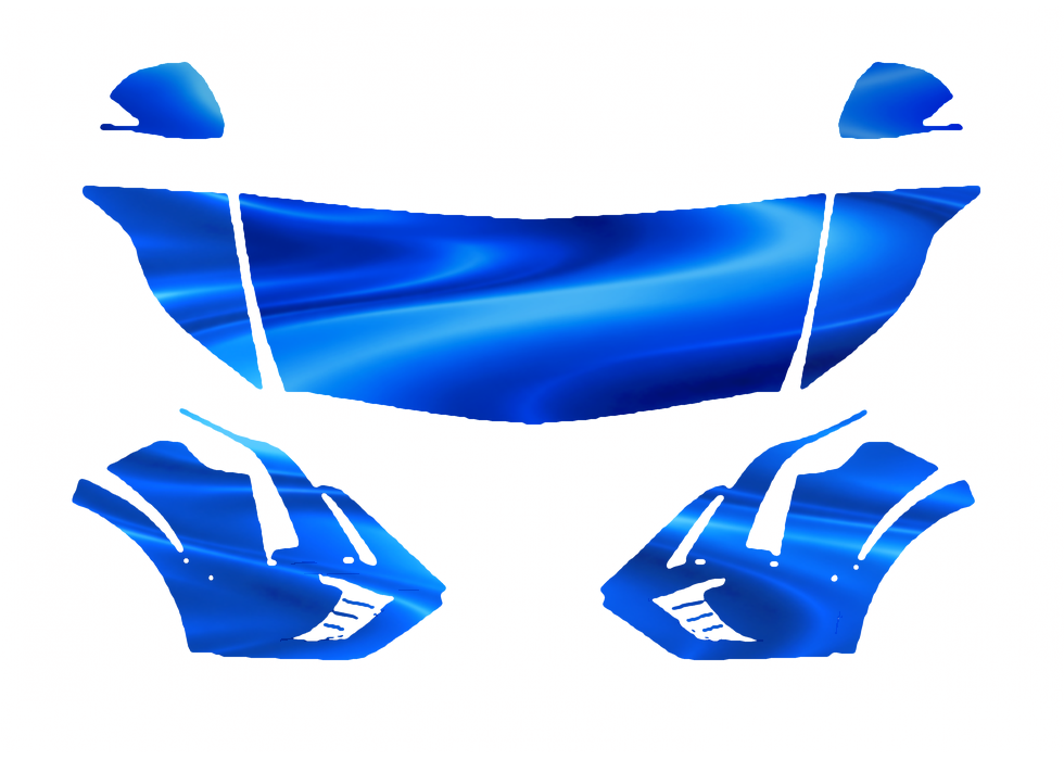 Pre-cut PPF pattern in royal blue
