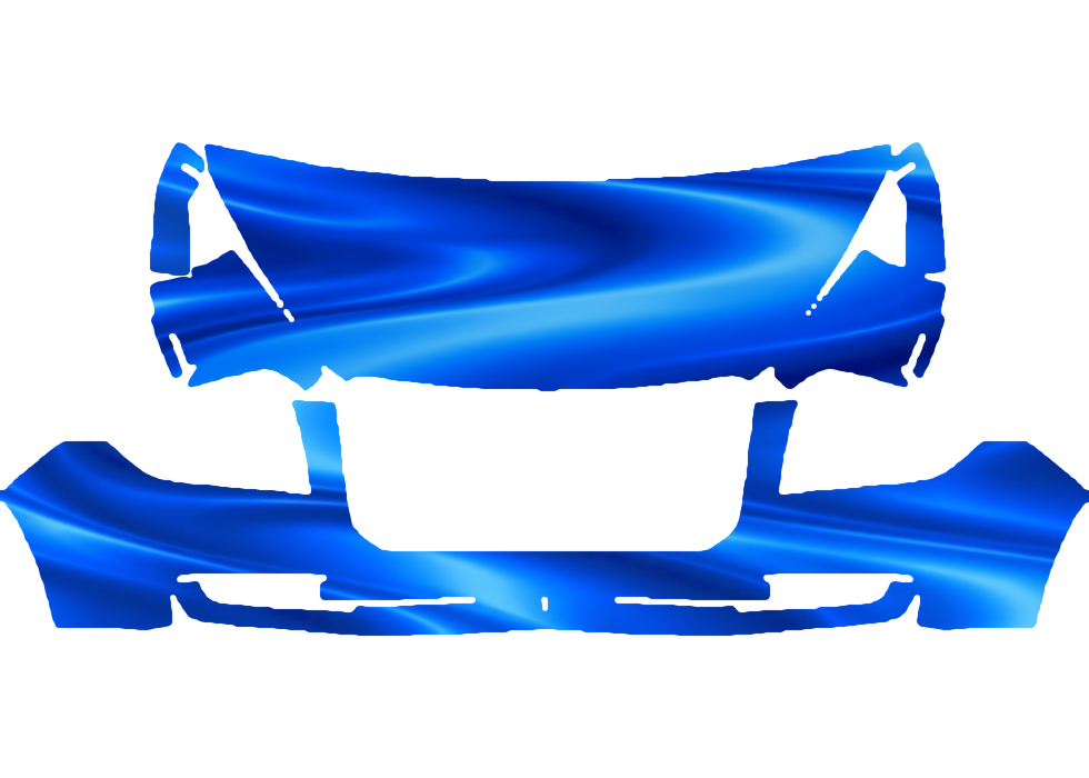 Pre-cut PPF pattern in royal blue