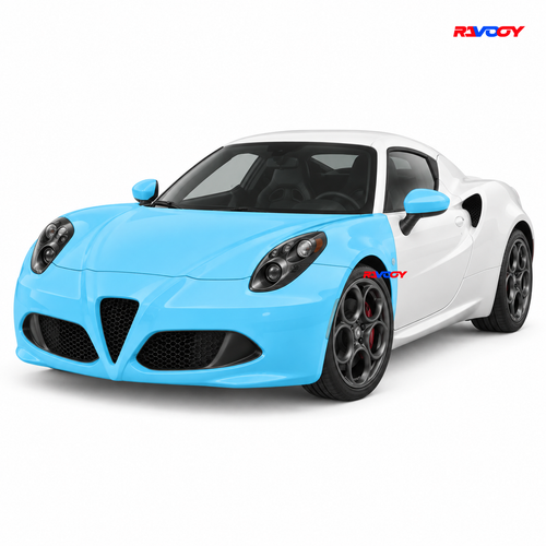 Alfa Romeo 4C 2016–2018 Full Front coverage in blue with RAVOOY logo