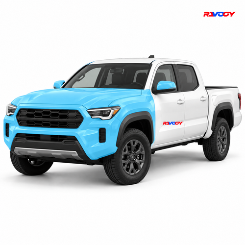 Toyota Tacoma SR5 2024 Full Front coverage in blue with RAVOOY logo