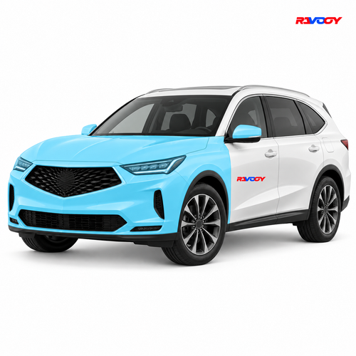 Acura MDX 2025–2026 Full Front coverage in blue with RAVOOY logo