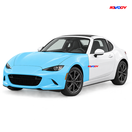 Mazda MX-5 Miata RF 2024–2026 Full Front coverage in blue with RAVOOY logo