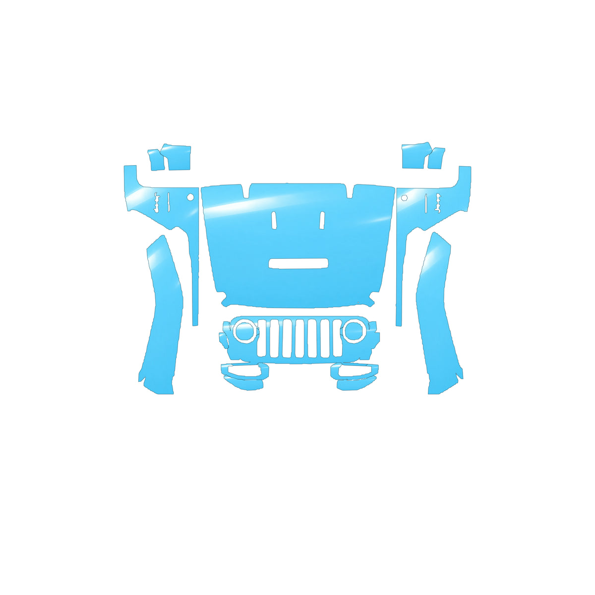 RAVOOY Full Front+ Pre-Cut PPF Kit For Jeep Gladiator Mojave 2021–2025 – pre-cut PPF pattern