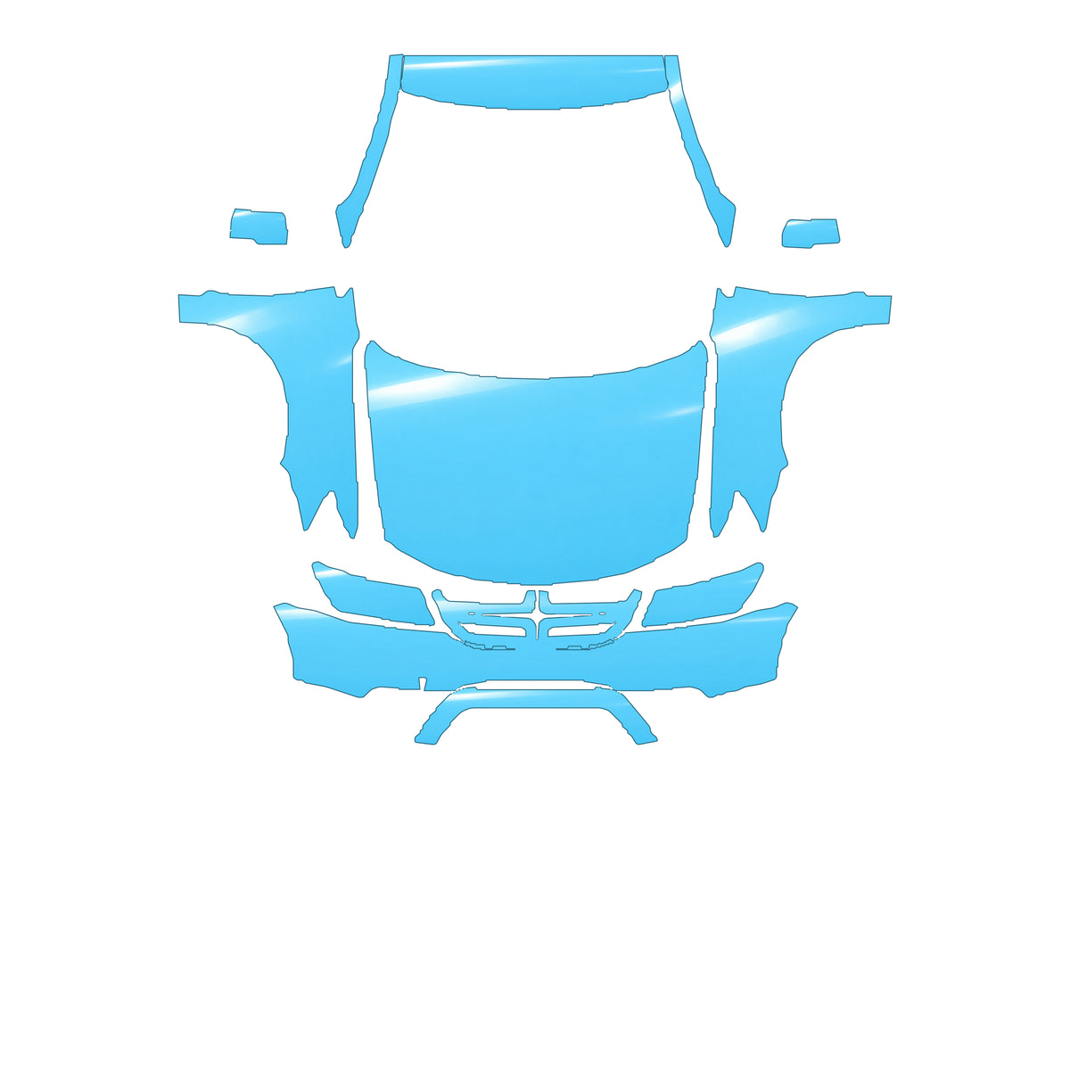 RAVOOY Full Front+ Pre-Cut PPF Kit For Dodge Journey 2014–2019 – pre-cut PPF pattern
