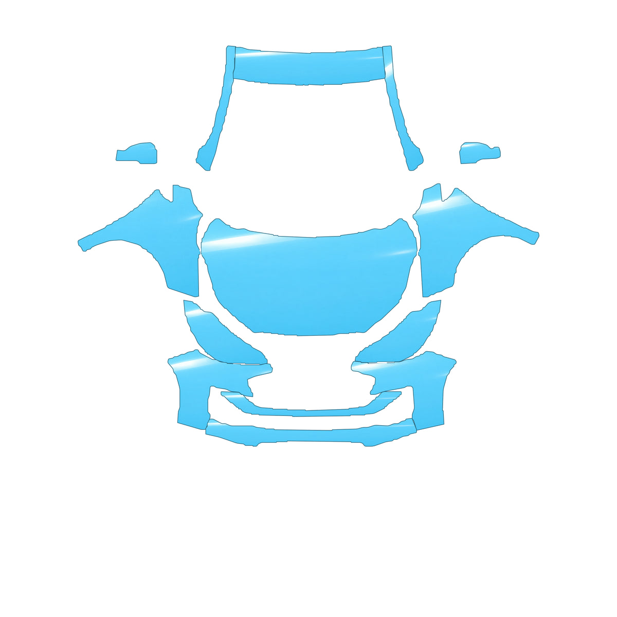 RAVOOY Full Front+ Pre-Cut PPF Kit For Chevrolet Spark 2019–2022 – pre-cut PPF pattern