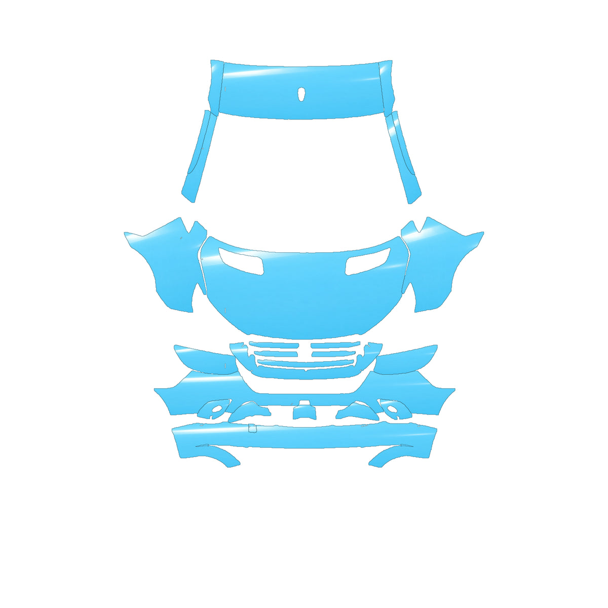RAVOOY Full Front+ Pre-Cut PPF Kit For Mercedes-Benz Sprinter 2019–2024 – pre-cut PPF pattern