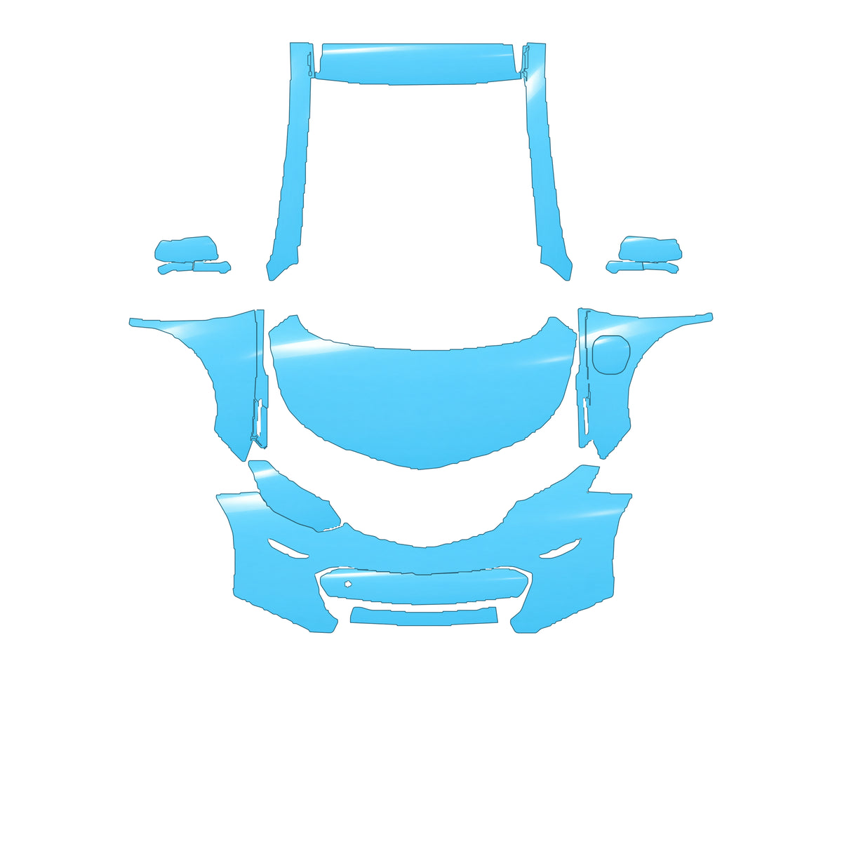 RAVOOY Full Front+ Pre-Cut PPF Kit For Chevrolet Bolt EV 2017–2021 – pre-cut PPF pattern