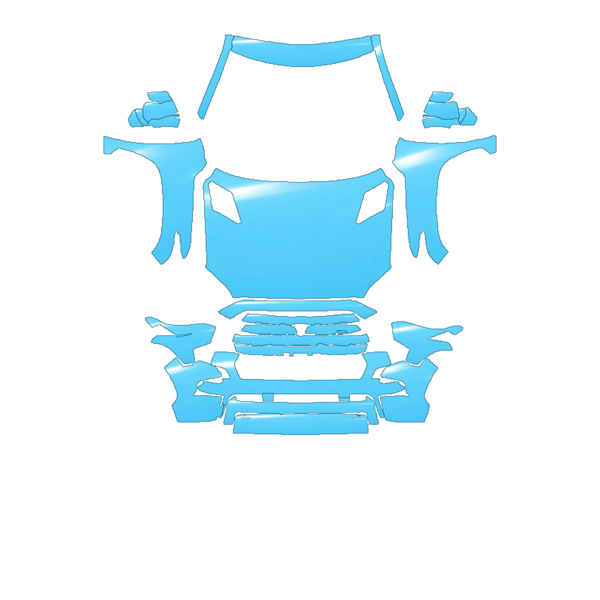 RAVOOY Full Front+ Pre-Cut PPF Kit For Toyota Sequoia TRD Pro 2023–2025 – pre-cut PPF pattern