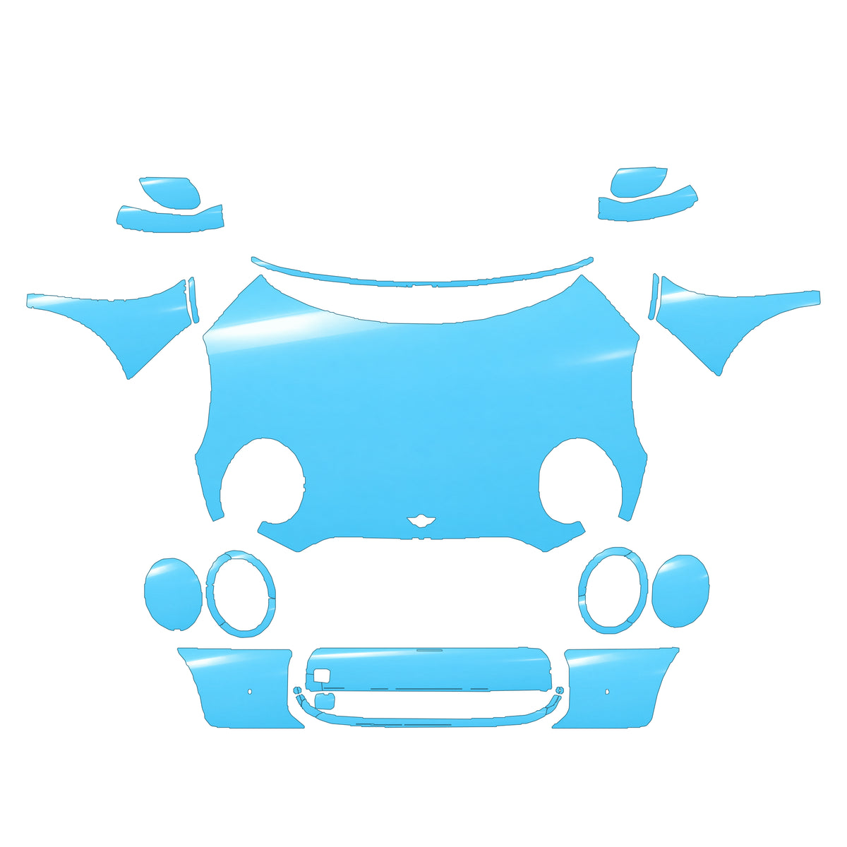 RAVOOY Full Front Pre-Cut PPF Kit For MINI Cooper 2026 – pre-cut PPF pattern