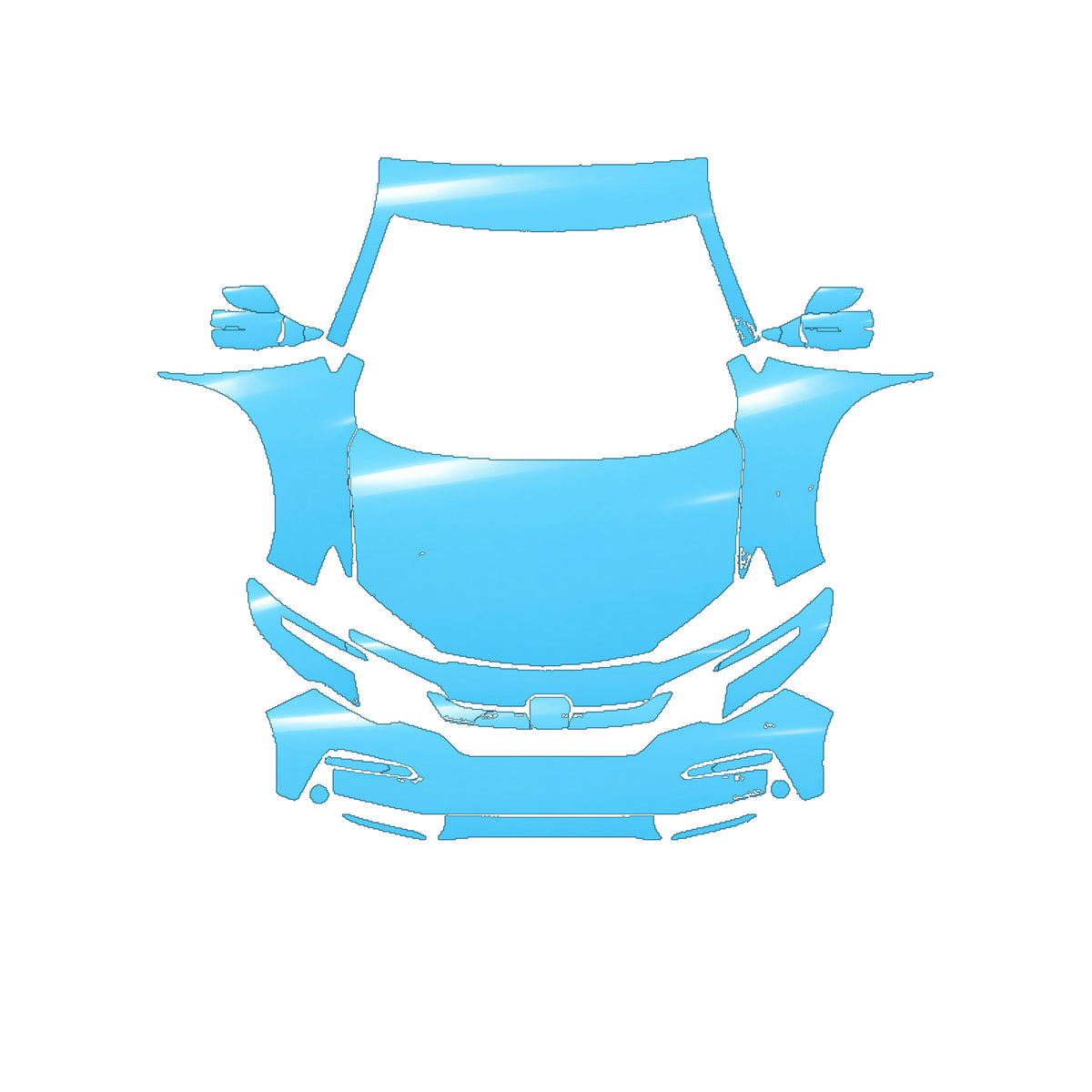 RAVOOY Full Front+ Pre-Cut PPF Kit For Honda Pilot 2019–2022 – pre-cut PPF pattern