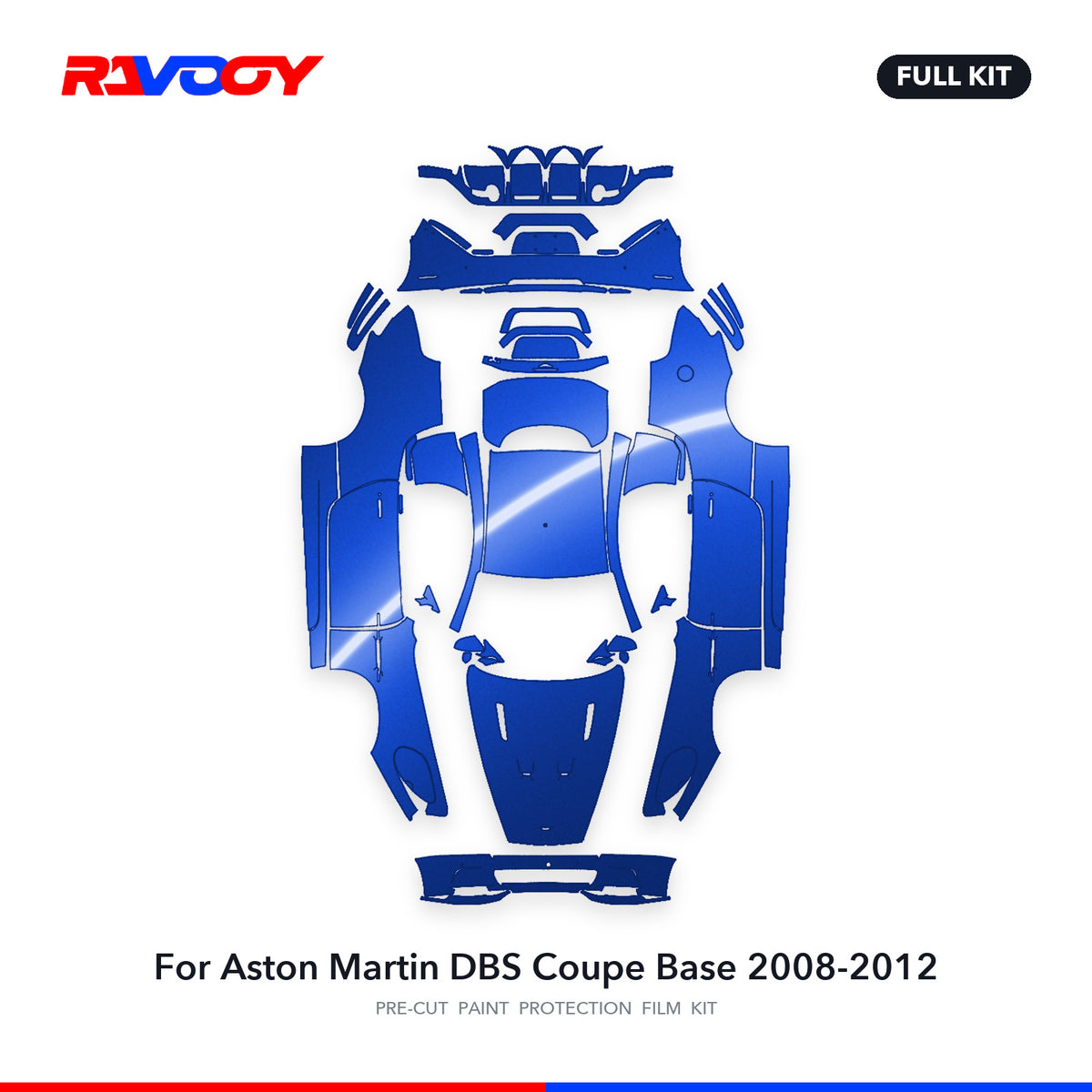 Full vehicle PPF pattern for 2008-2012 Aston Martin DBS Coupe Base