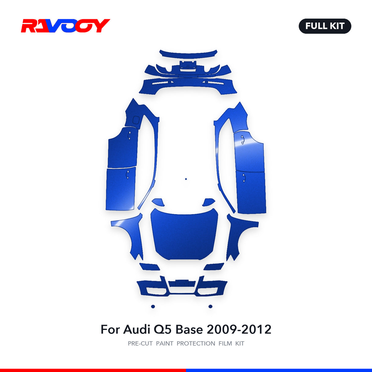 Full vehicle PPF pattern for 2009-2012 Audi Q5 Base