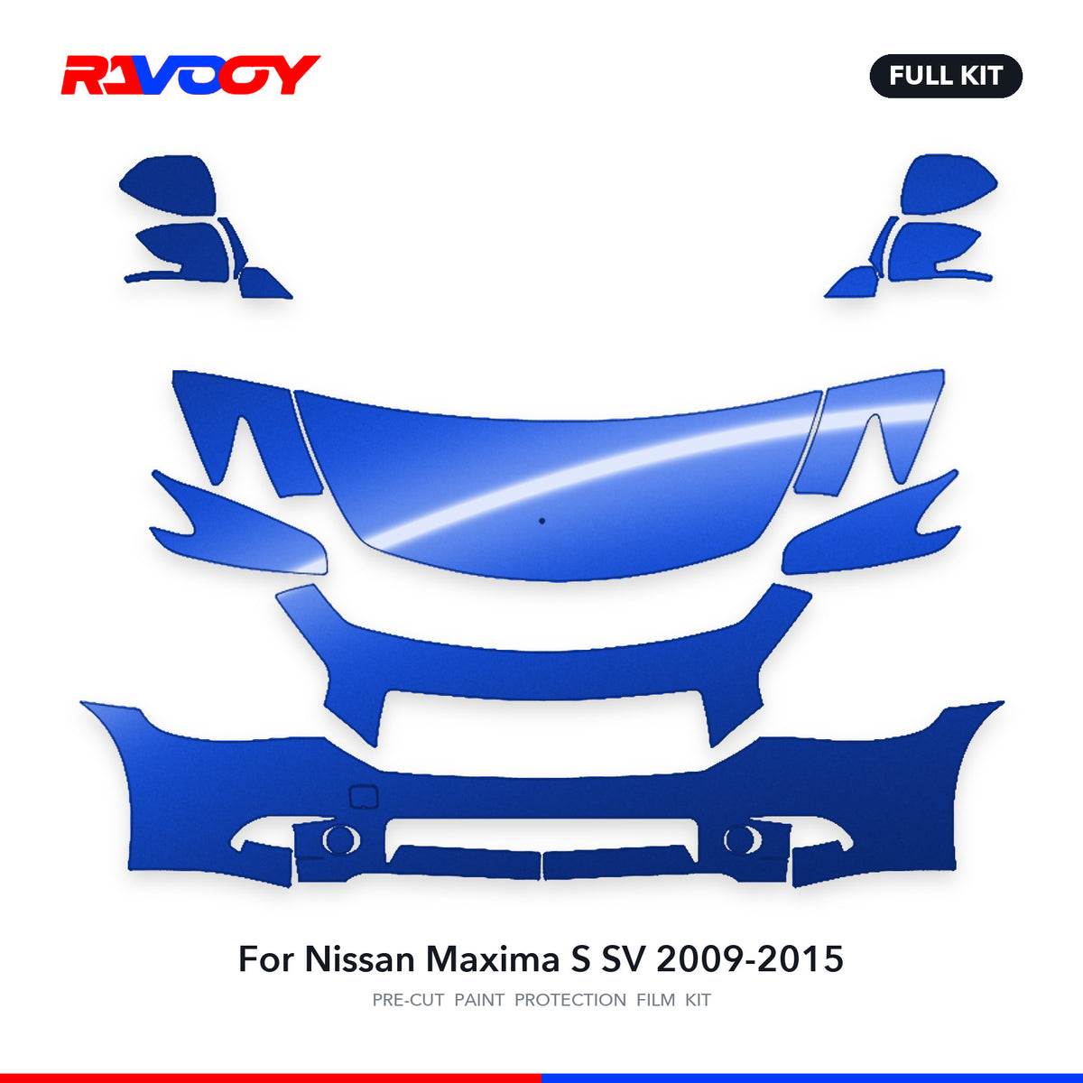Full vehicle PPF pattern for 2009-2015 Nissan Maxima S SV
