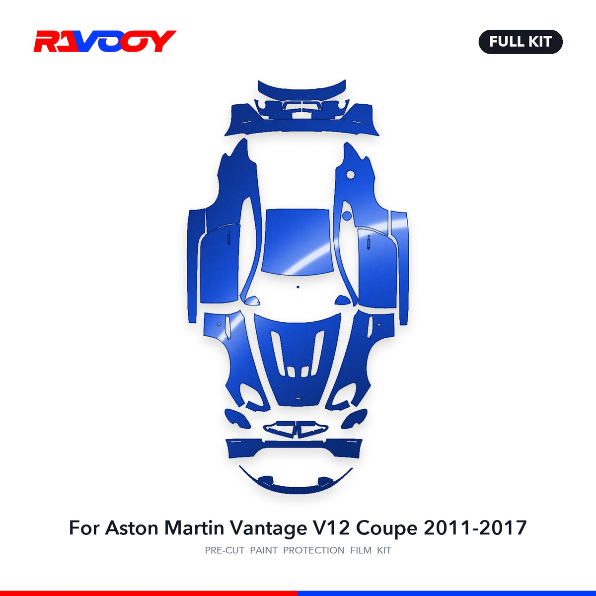 Full vehicle PPF pattern for 2011-2017 Aston Martin Vantage V12 Coupe
