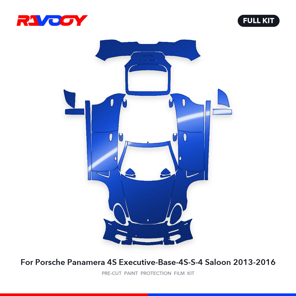 Full vehicle PPF pattern for 2013-2016 Porsche Panamera 4S Executive-Base-4S-S-4 Saloon