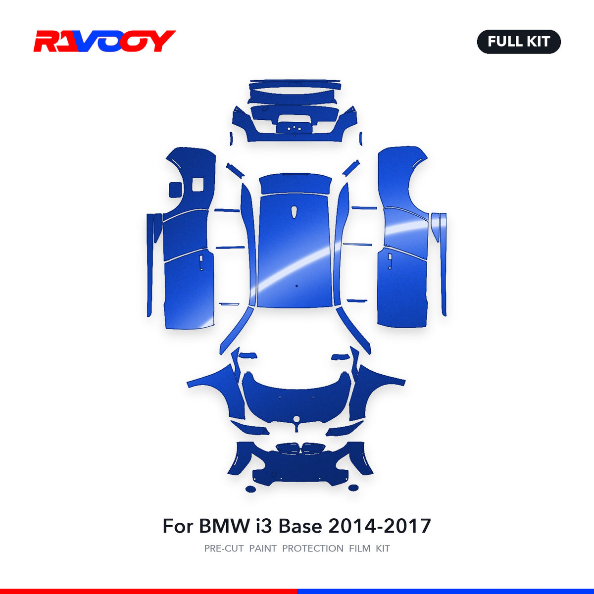 Full vehicle PPF pattern for 2014-2017 BMW i3 Base
