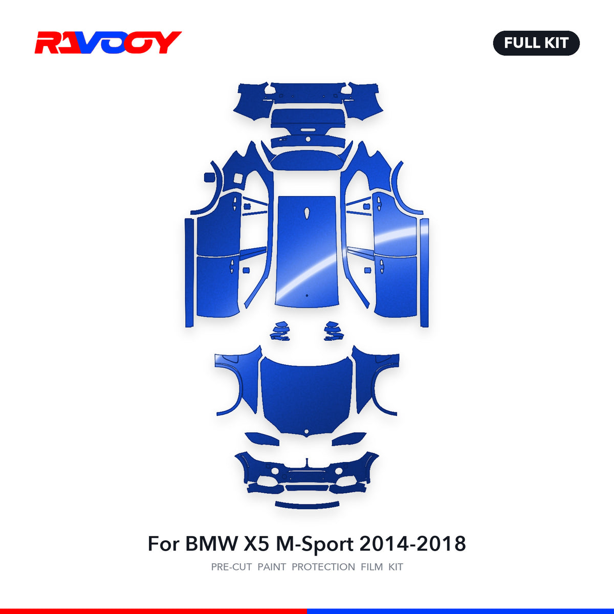 Full vehicle PPF pattern for 2014-2018 BMW X5 M-Sport
