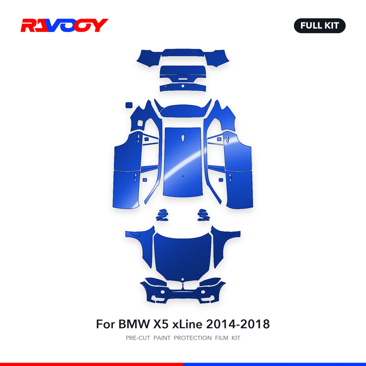 Full vehicle PPF pattern for 2014-2018 BMW X5 xLine
