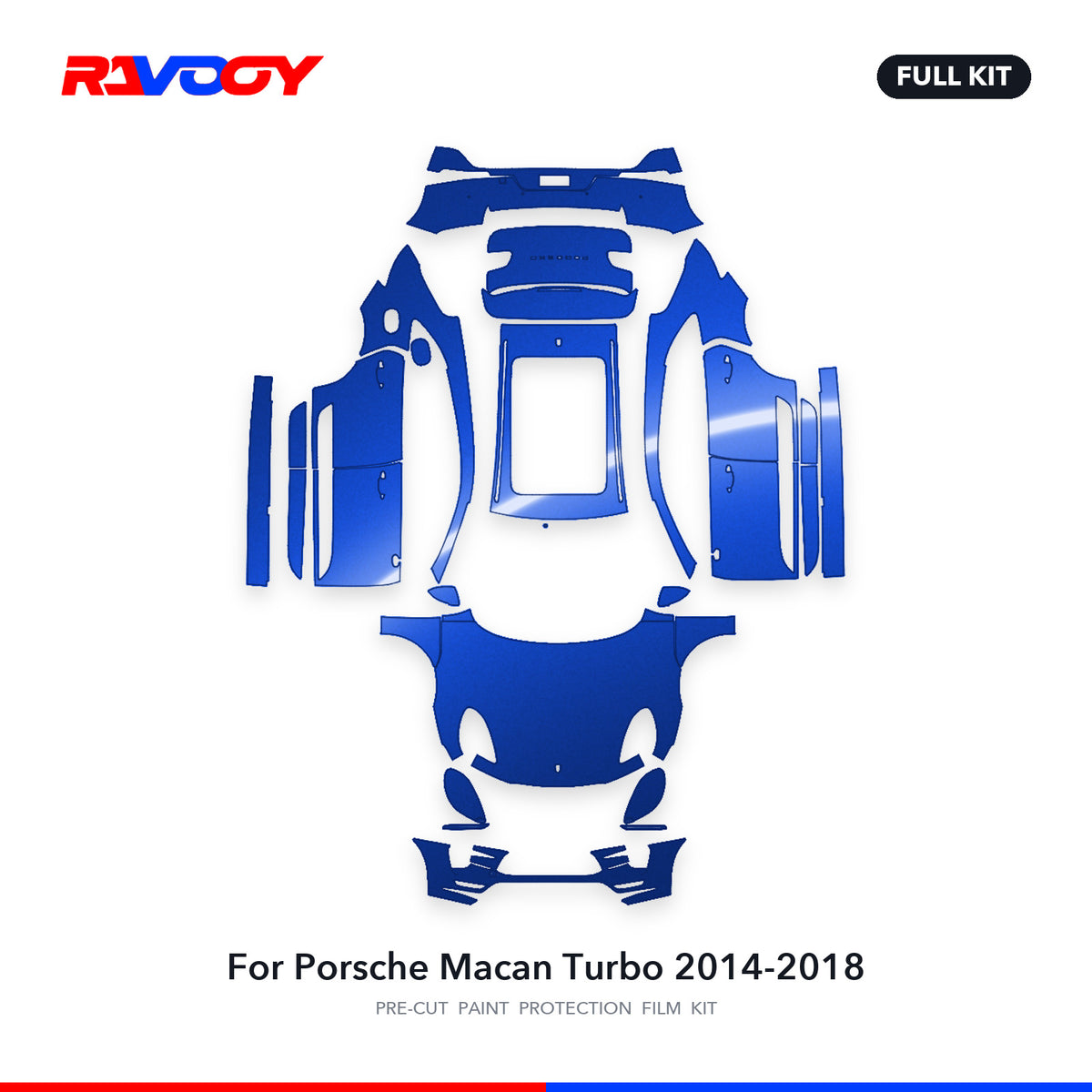 Full vehicle PPF pattern for 2014-2018 Porsche Macan Turbo