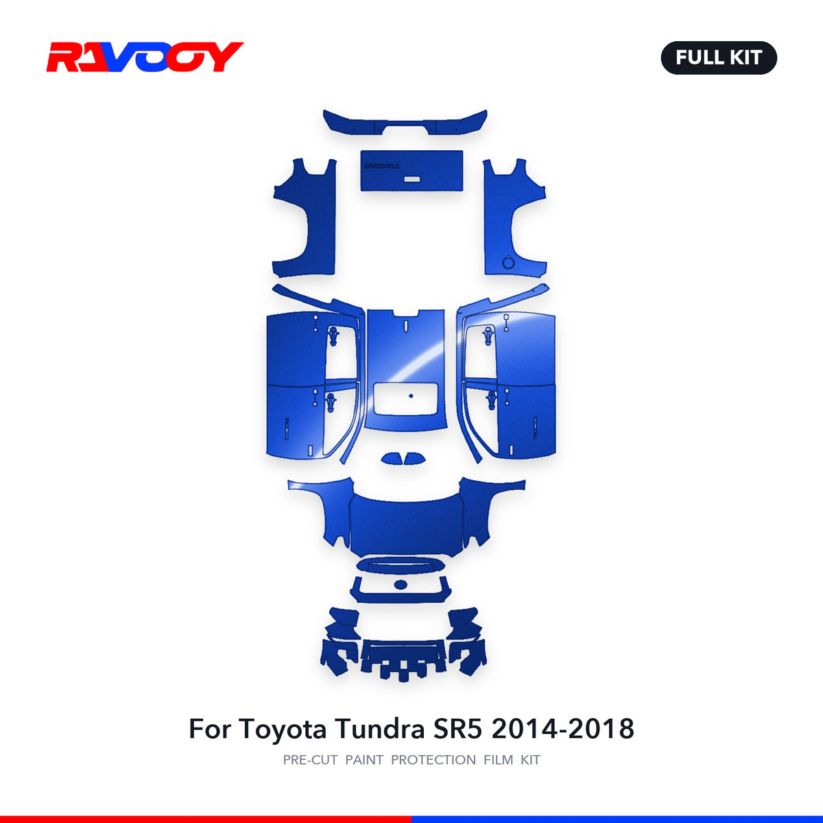 Full vehicle PPF pattern for 2014-2018 Toyota Tundra SR5