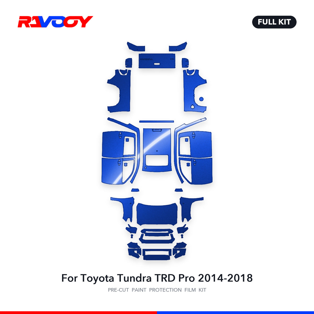 Full vehicle PPF pattern for 2014-2018 Toyota Tundra TRD Pro