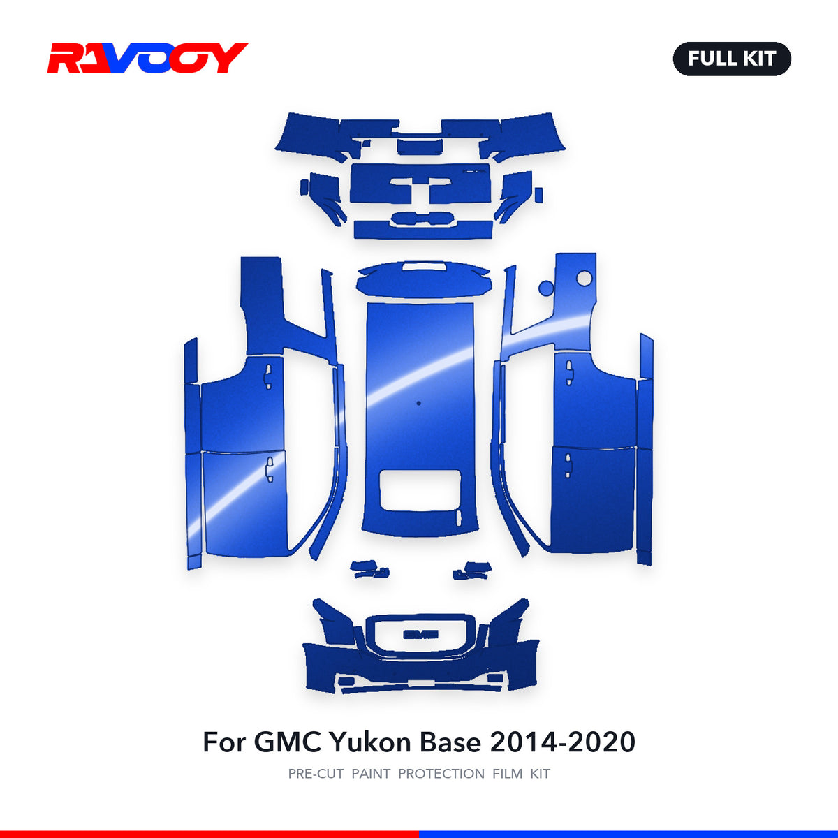 Full vehicle PPF pattern for 2014-2020 GMC Yukon Base