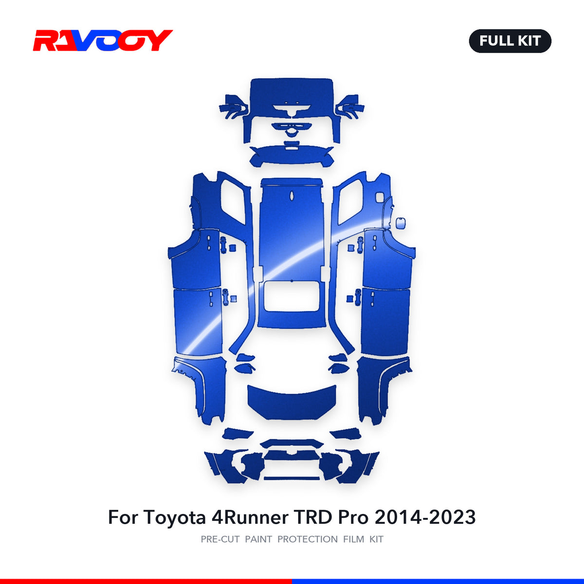 Full vehicle PPF pattern for 2014-2023 Toyota 4Runner TRD Pro