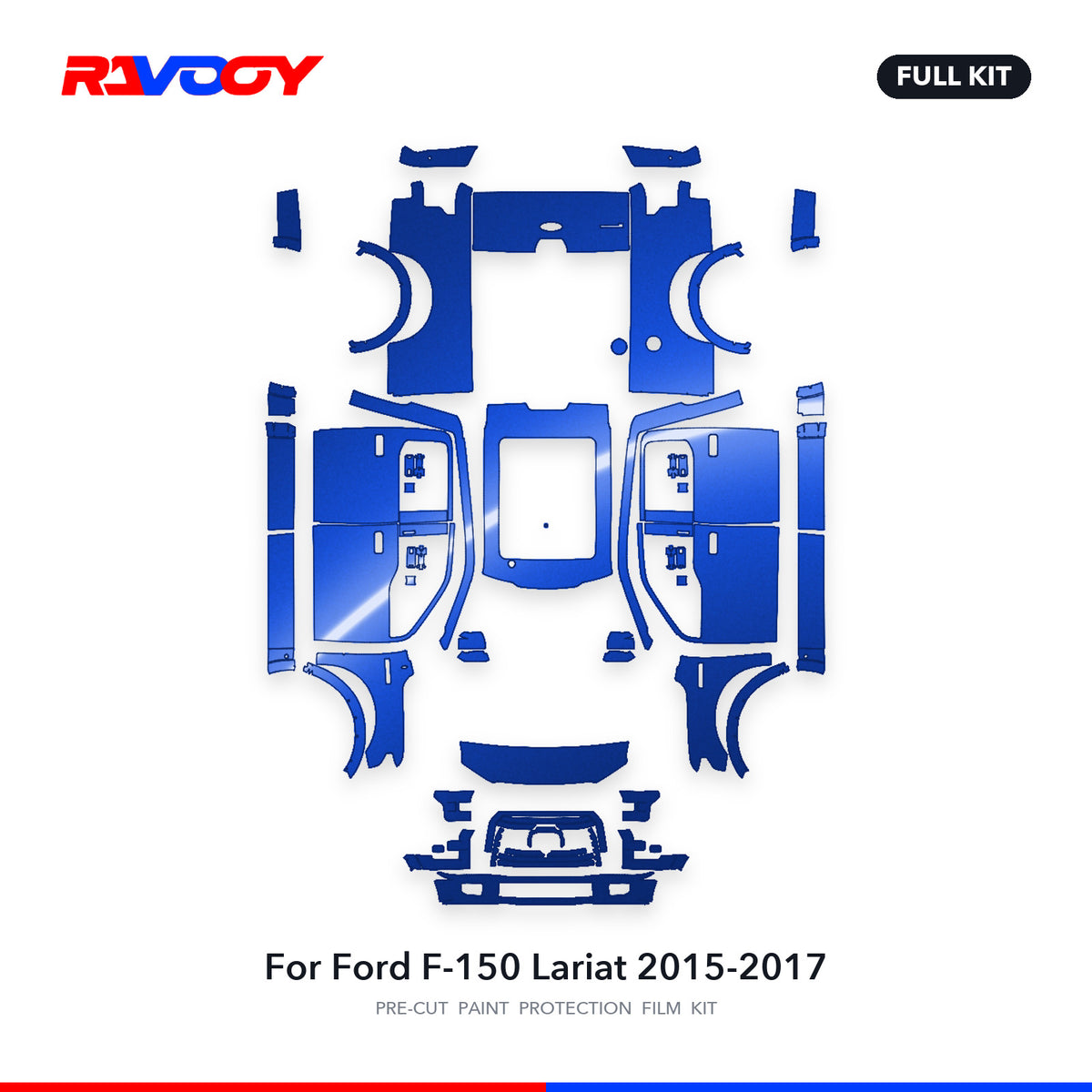 Full vehicle PPF pattern for 2015-2017 Ford F-150 Lariat