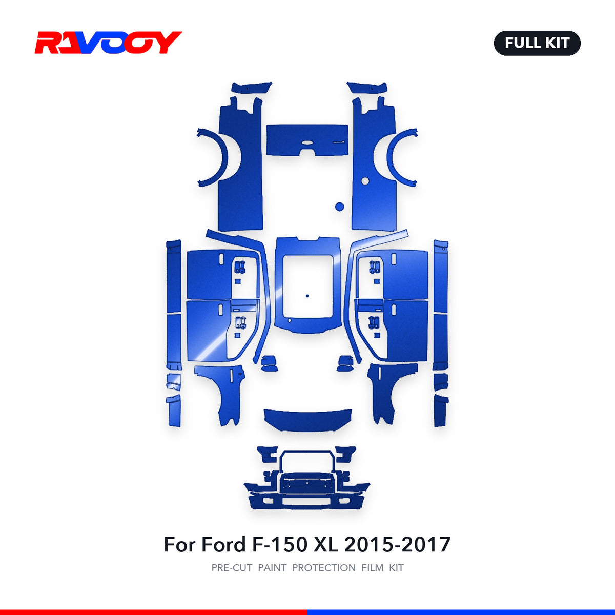 Full vehicle PPF pattern for 2015-2017 Ford F-150 XL