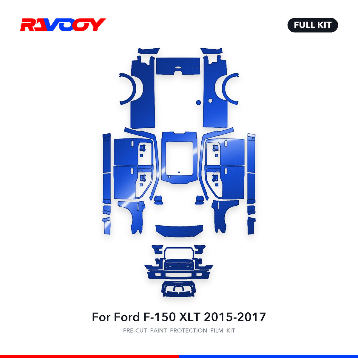Full vehicle PPF pattern for 2015-2017 Ford F-150 XLT