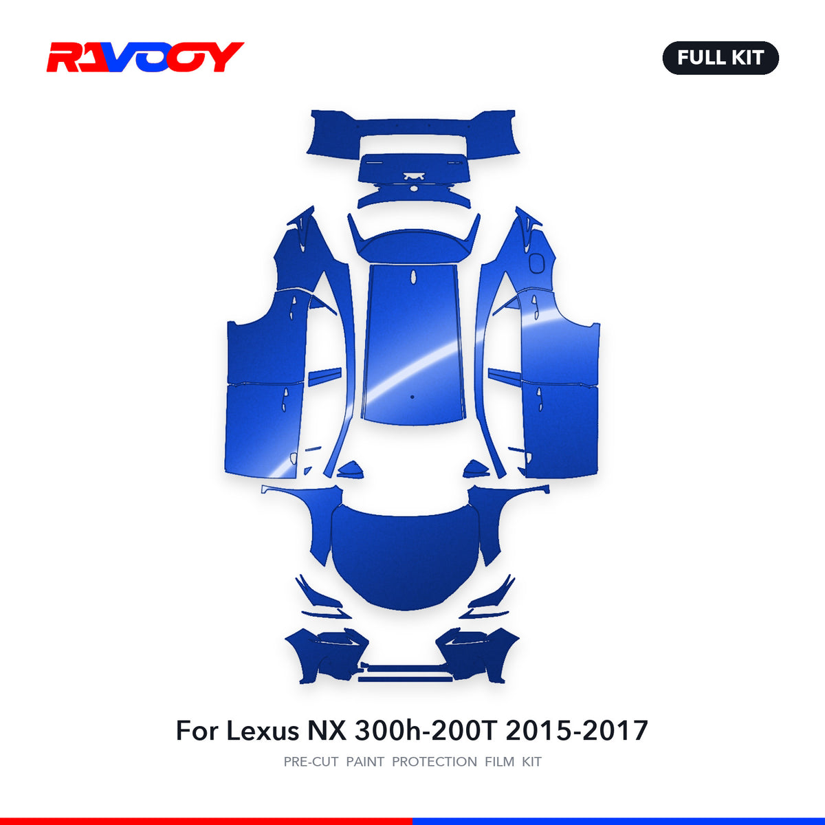 Full vehicle PPF pattern for 2015-2017 Lexus NX 300h-200T