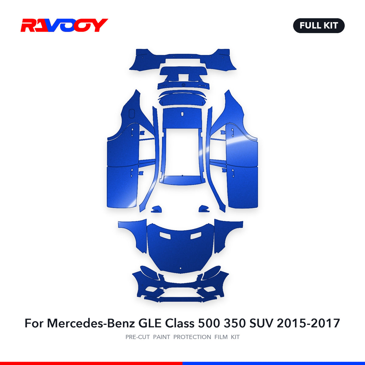 Full vehicle PPF pattern for 2015-2017 Mercedes-Benz GLE Class 500 350 SUV