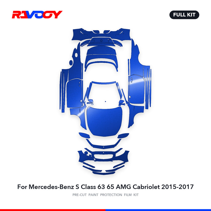 Full vehicle PPF pattern for 2015-2017 Mercedes-Benz S Class 63 65 AMG Cabriolet