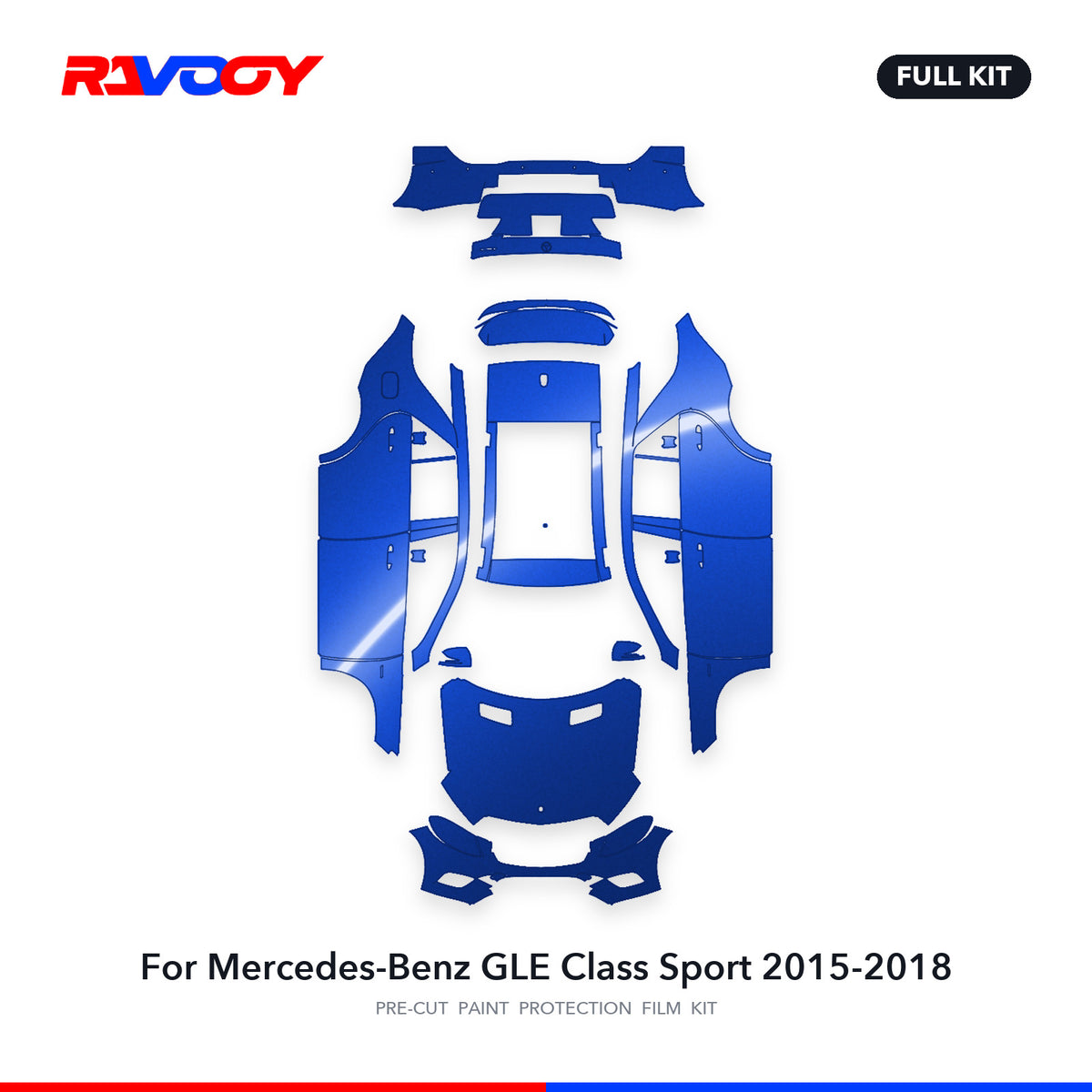 Full vehicle PPF pattern for 2015-2018 Mercedes-Benz GLE Class Sport