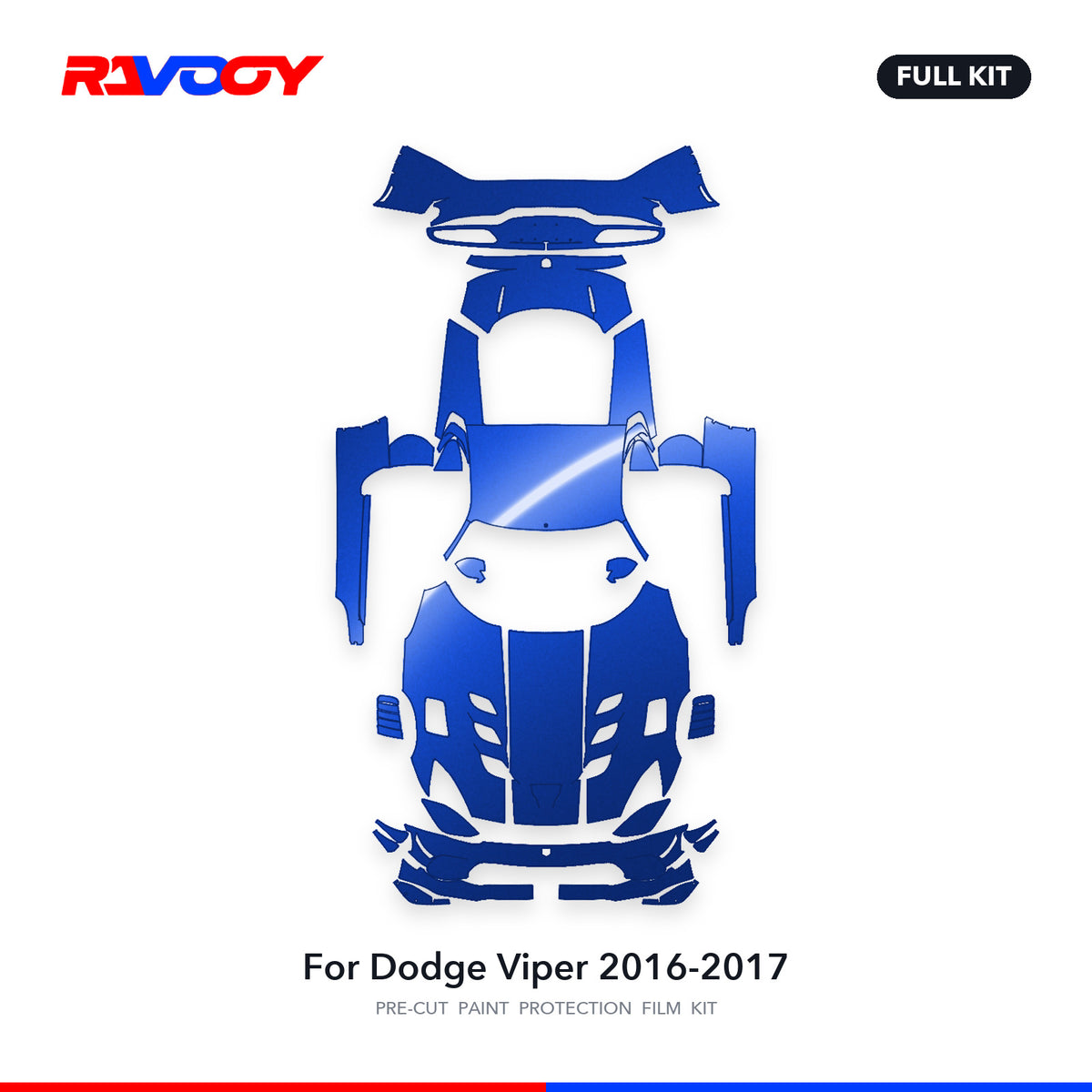 Full vehicle PPF pattern for 2016-2017 Dodge Viper