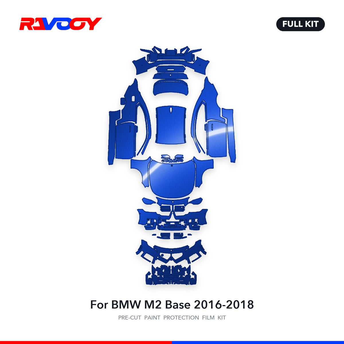 Full vehicle PPF pattern for 2016-2018 BMW M2 Base