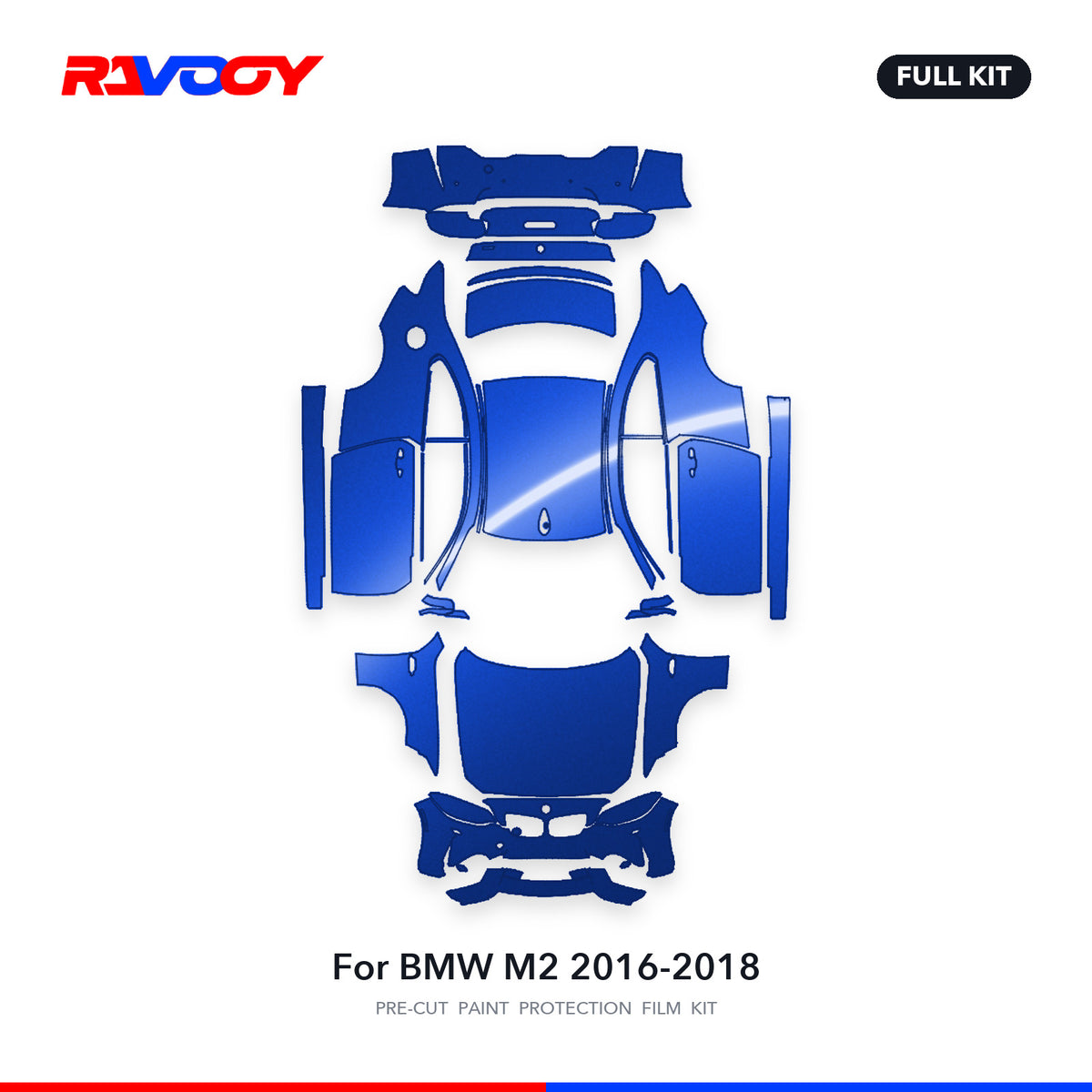 Full vehicle PPF pattern for 2016-2018 BMW M2