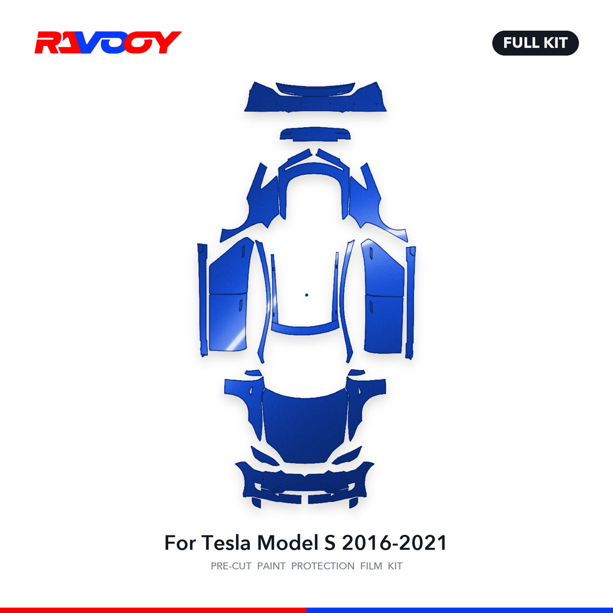 Full vehicle PPF pattern for 2016-2021 Tesla Model S