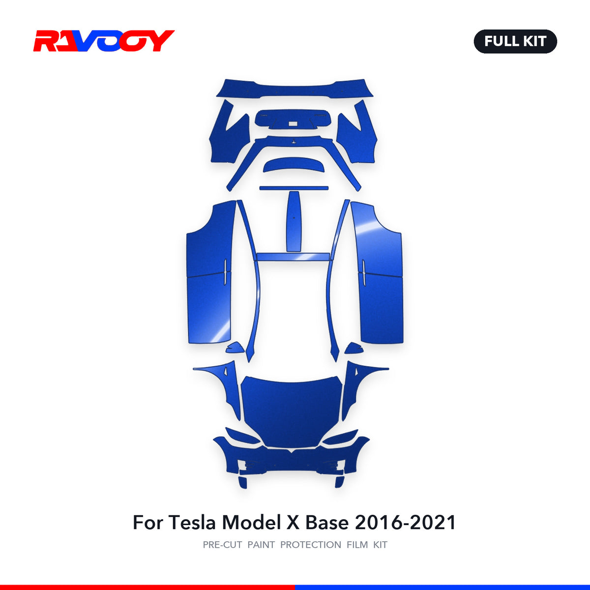 Full vehicle PPF pattern for 2016-2021 Tesla Model X Base