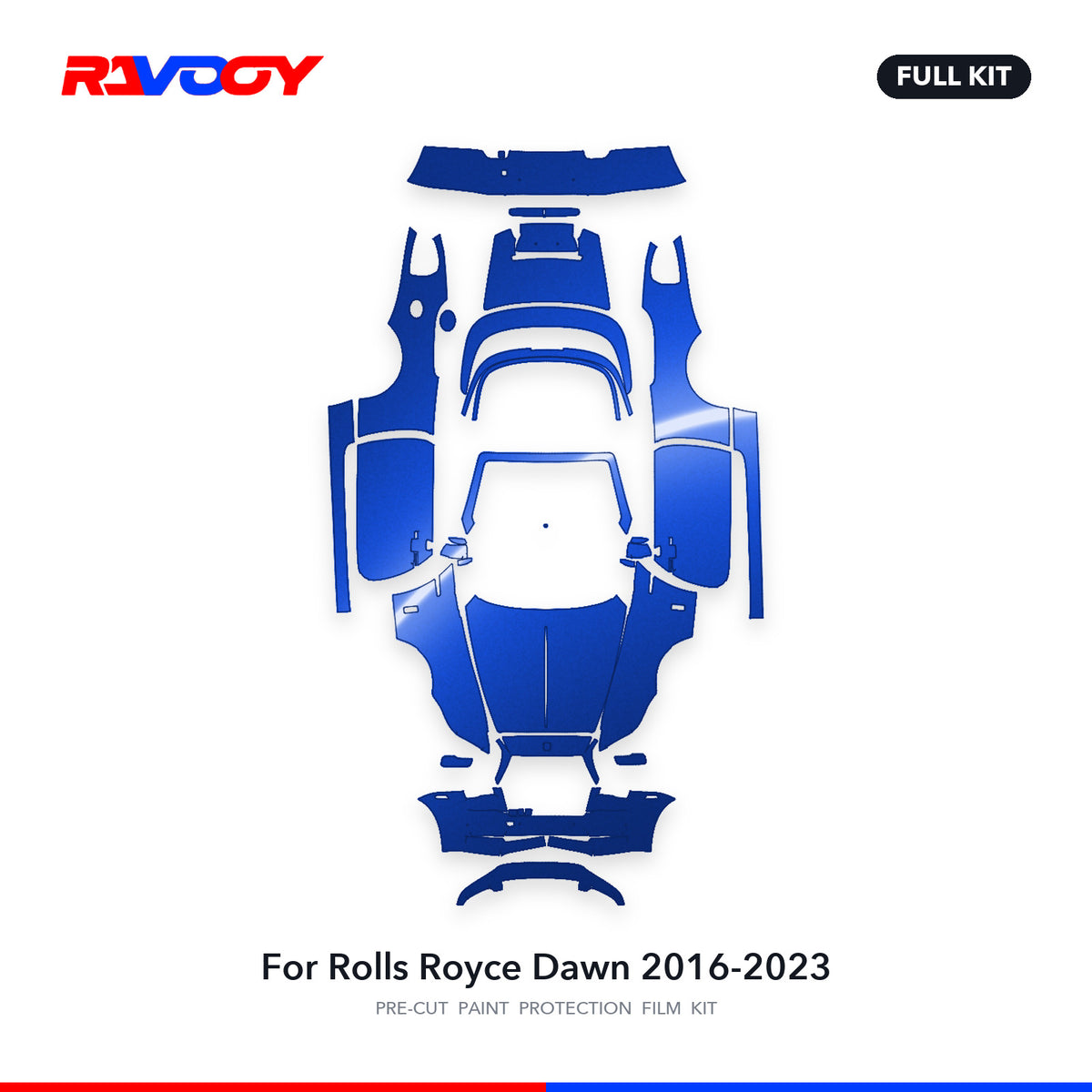 Full vehicle PPF pattern for 2016-2023 Rolls Royce Dawn