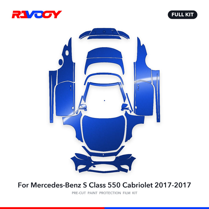 Full vehicle PPF pattern for 2017-2017 Mercedes-Benz S Class 550 Cabriolet