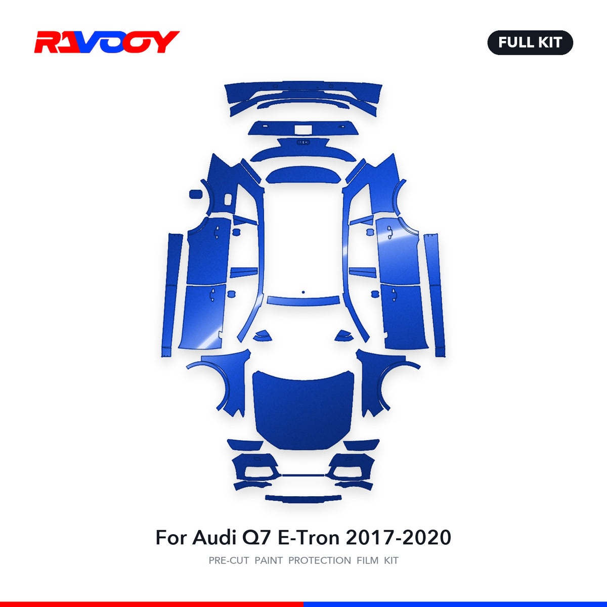 Full vehicle PPF pattern for 2017-2020 Audi Q7 E-Tron