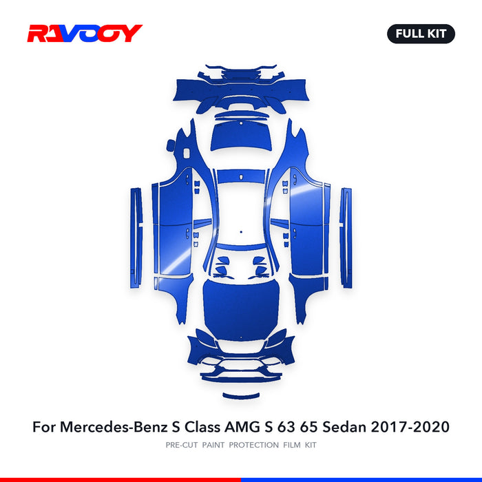 Full vehicle PPF pattern for 2017-2020 Mercedes-Benz S Class AMG S 63 65 Sedan