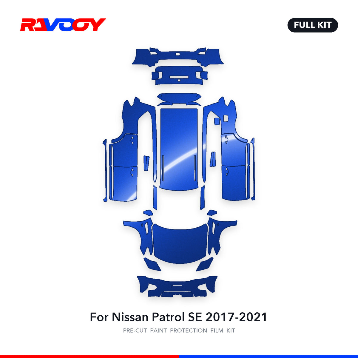Full vehicle PPF pattern for 2017-2021 Nissan Patrol SE