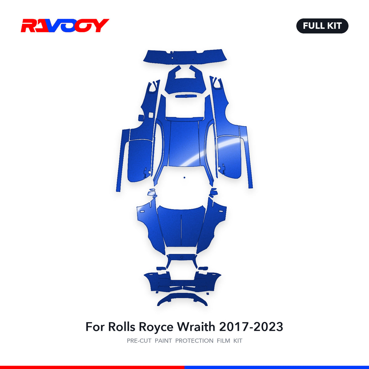 Full vehicle PPF pattern for 2017-2023 Rolls Royce Wraith