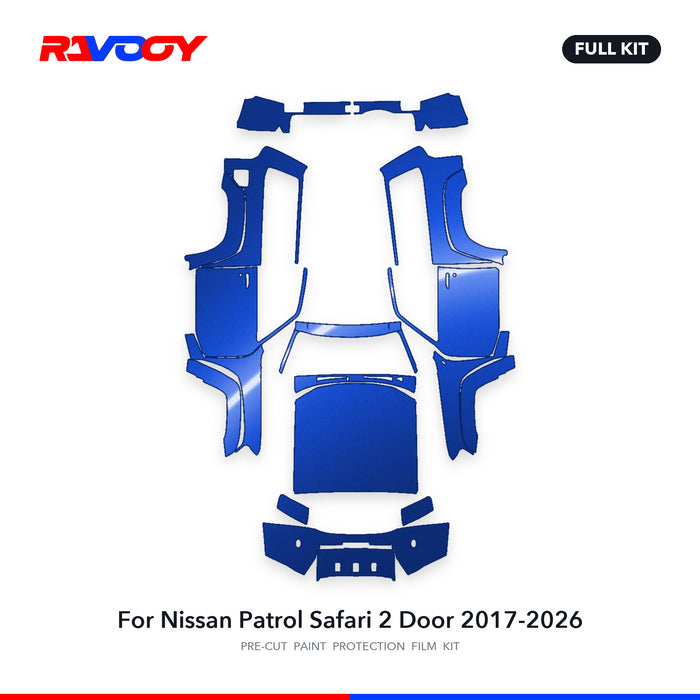 Full vehicle PPF pattern for 2017-2026 Nissan Patrol Safari 2 Door